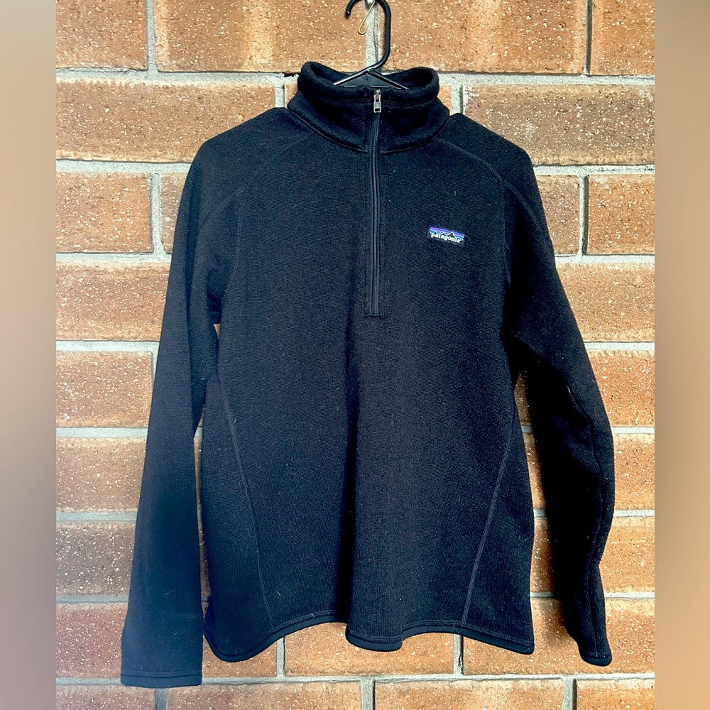 Patagonia Women's Better Sweater 1/4-Zip Fleece in Black | Size Medium